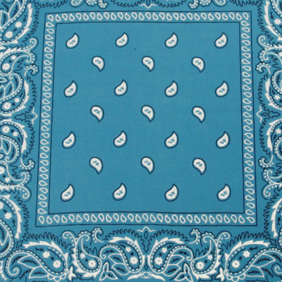 Zac's Alter Ego - Paisley Bandana - Türkis/Weiß